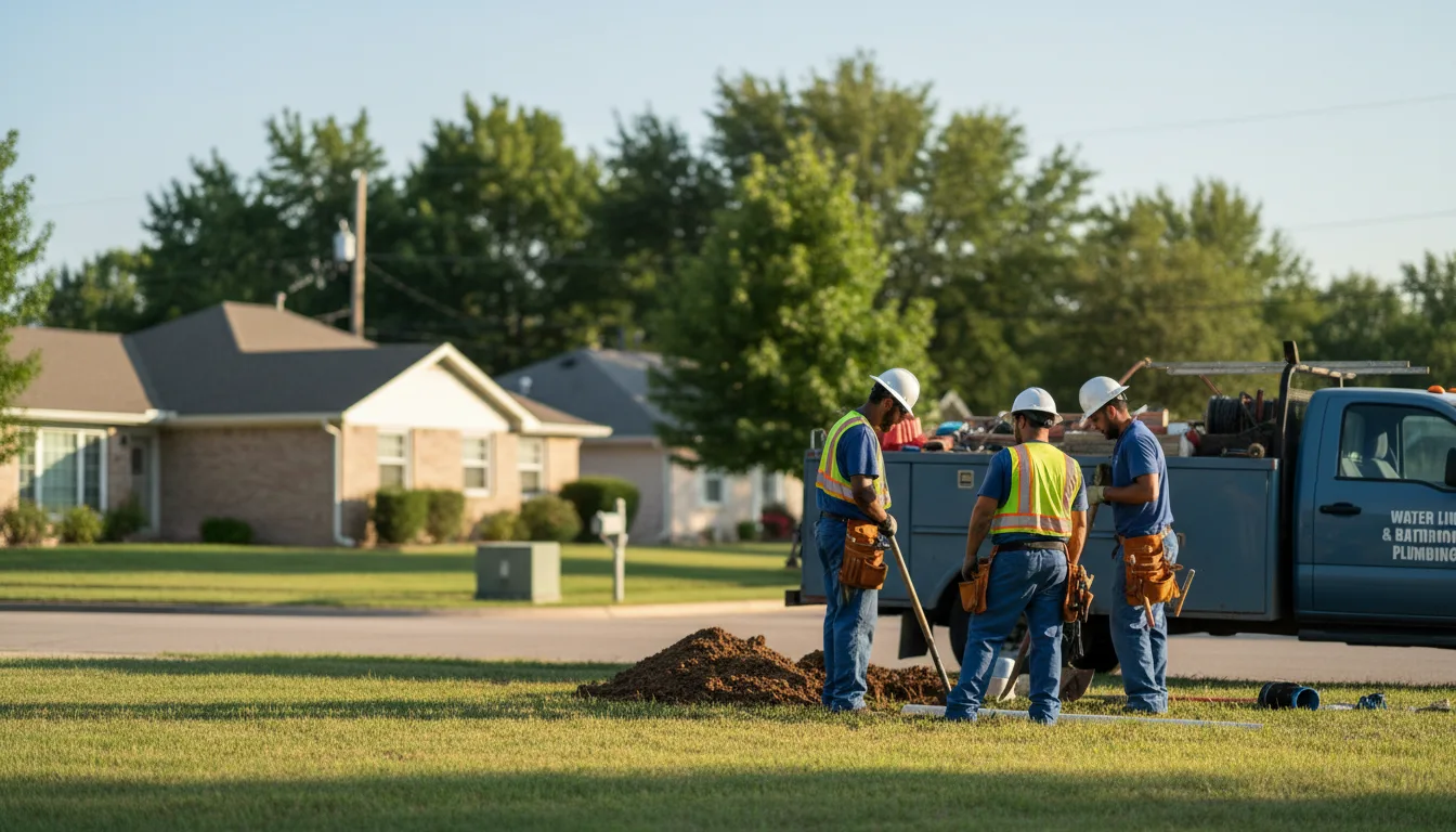Residential water line and bathroom plumbing service in Satin, TX